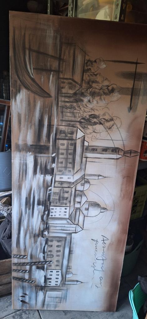 Groot schilderij 150 breed Venetië, Antiek en Kunst, Kunst | Schilderijen | Klassiek, Ophalen