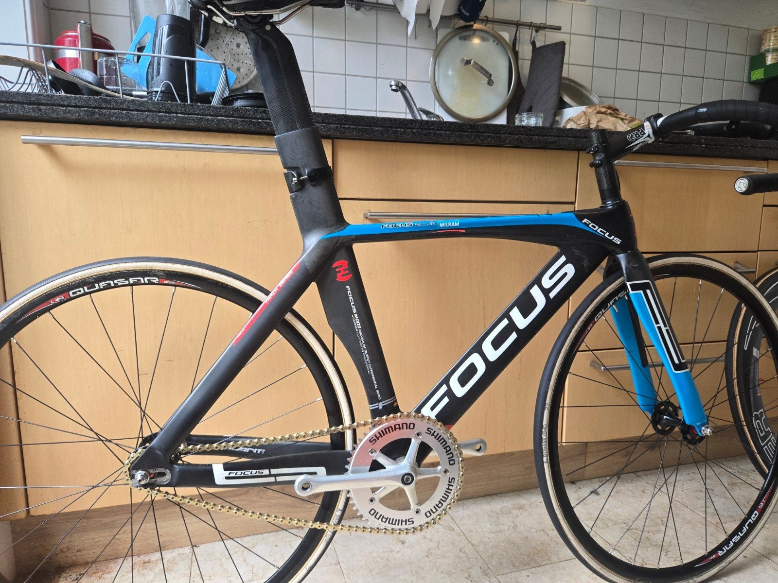 Focus (Avanti) izalco pista baanfiets fixie., Minder dan 10 versnellingen, Gebruikt, Carbon, 53 tot 57 cm