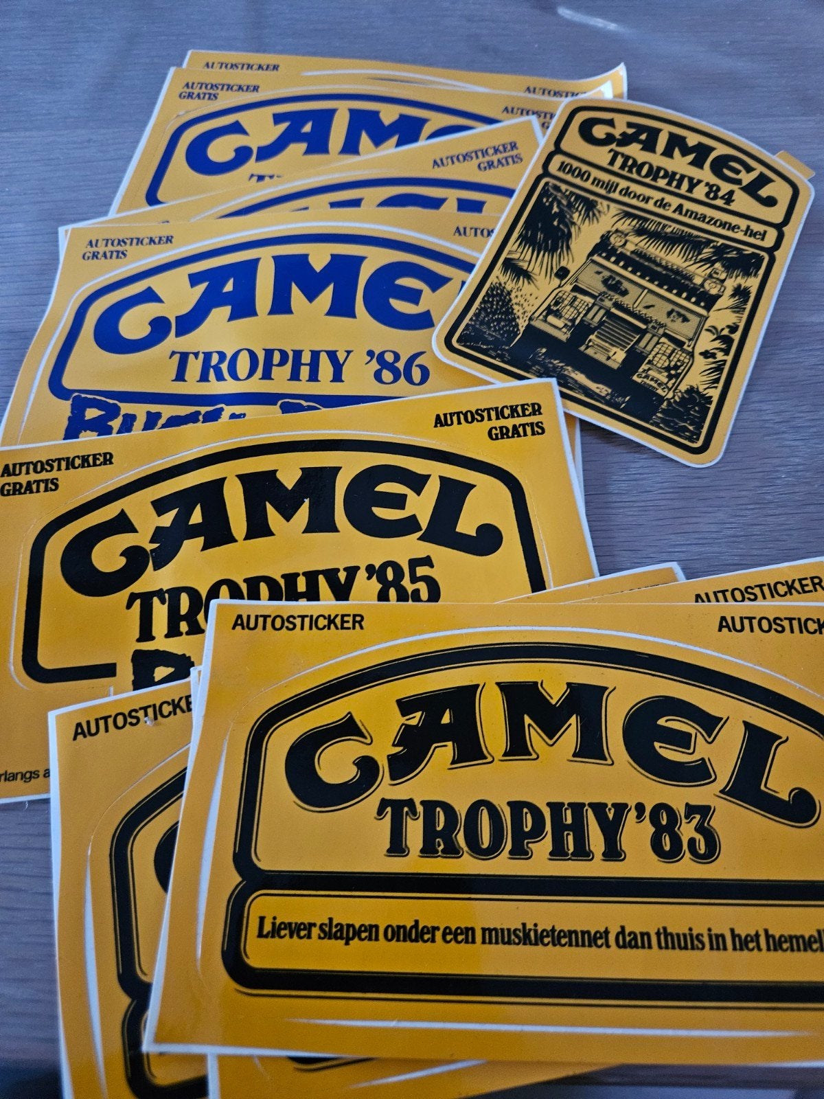 Camel Trophy stickers, Ophalen of Verzenden, Zo goed als nieuw