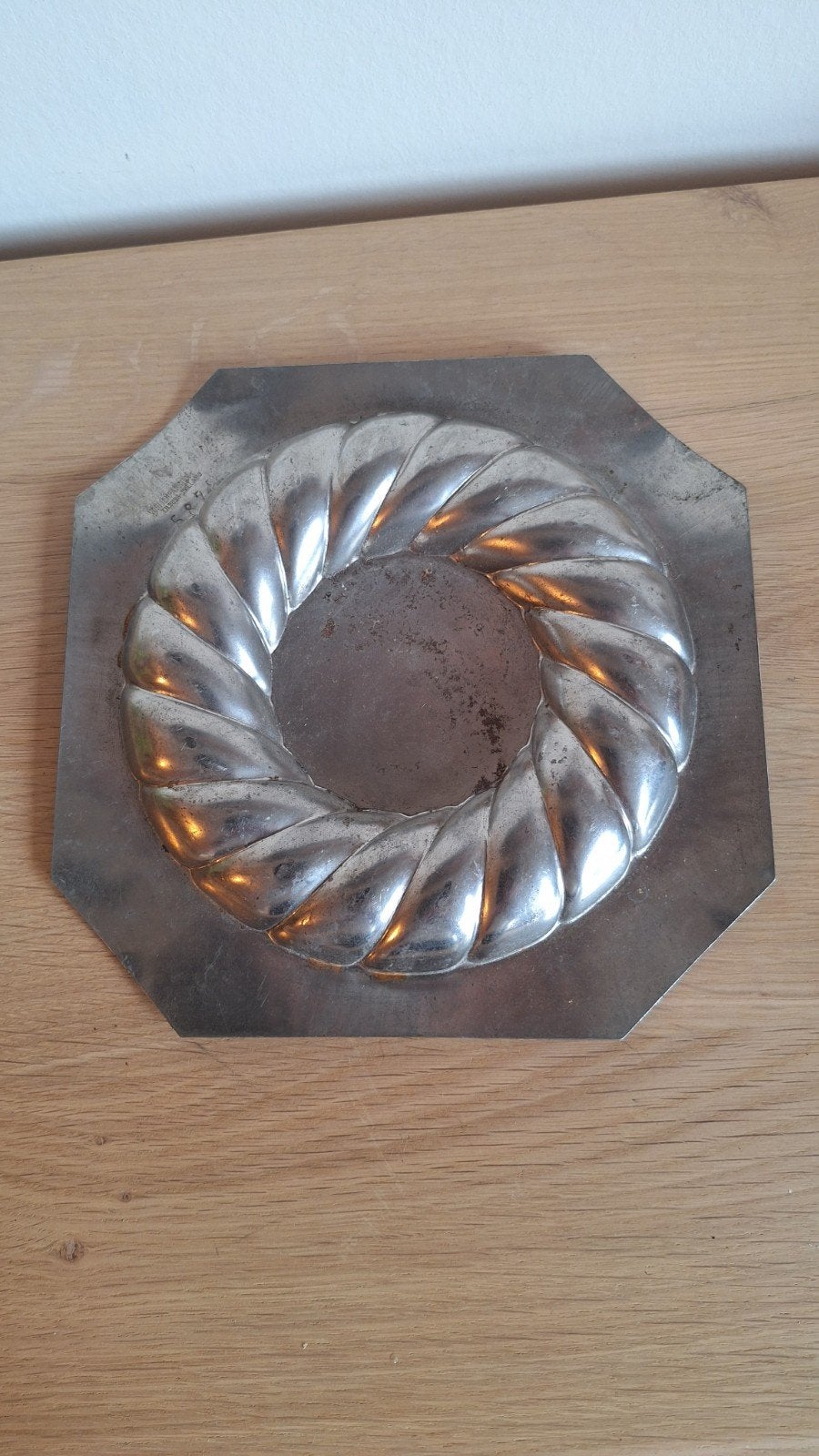 Vintage aluminium kerstkrans vorm / chocoladevorm, Ophalen of Verzenden