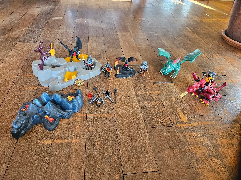 Ridders en draken playmobil, Kinderen en Baby's, Speelgoed | Playmobil, Gebruikt, Complete set, Ophalen of Verzenden, Knights