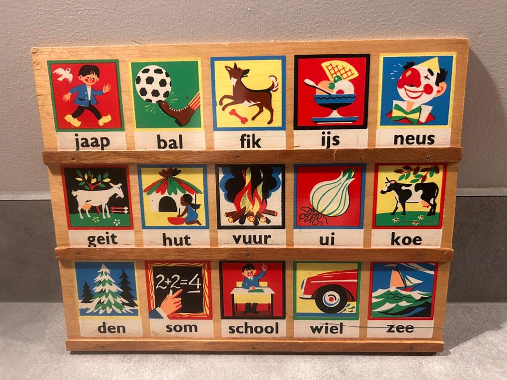 Houten Leesplankje Simplex, Antiek en Kunst, Antiek | Speelgoed, Ophalen of Verzenden