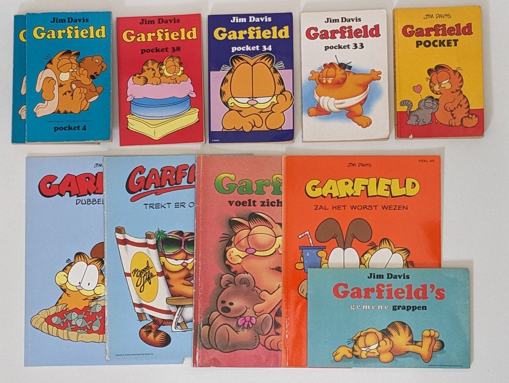 10x vintage Garfield – pockets & stripalbums jaren 80/90, Boeken, Meerdere stripboeken, Ophalen of Verzenden, Gelezen, Jim Davis