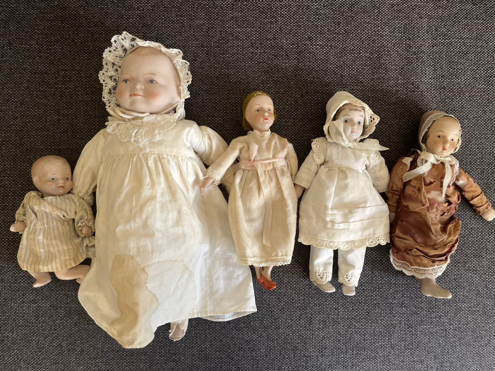 Set antieke Poppen - 1900-1910, Ophalen of Verzenden