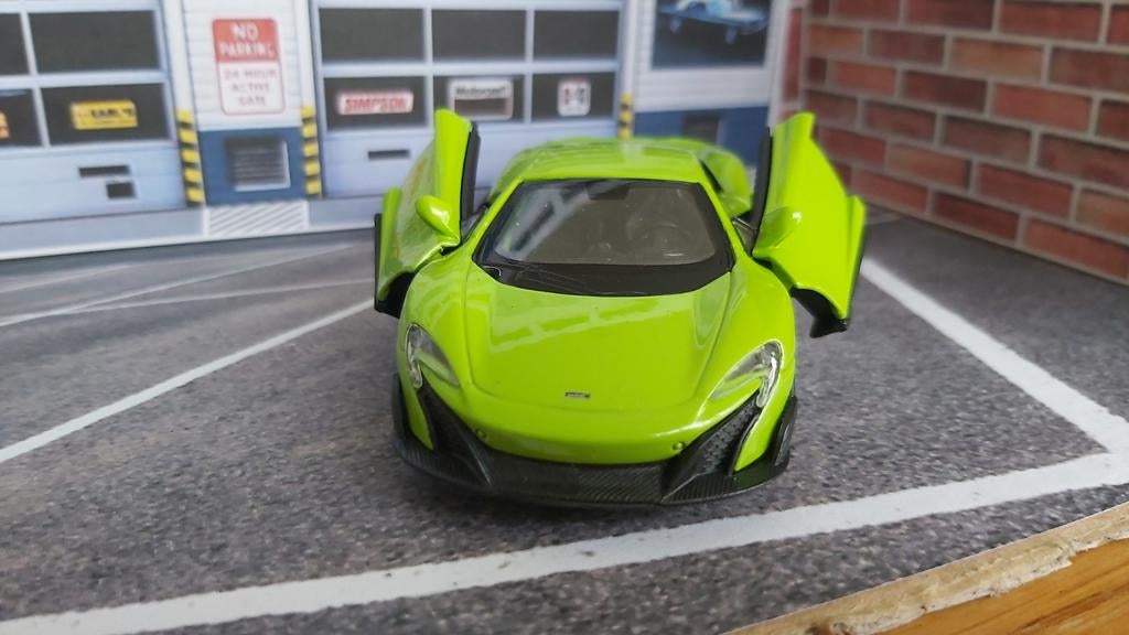 McLaren 650S Modelauto - Felgroen met Openende Deuren, Ophalen of Verzenden, Zo goed als nieuw, Overige typen