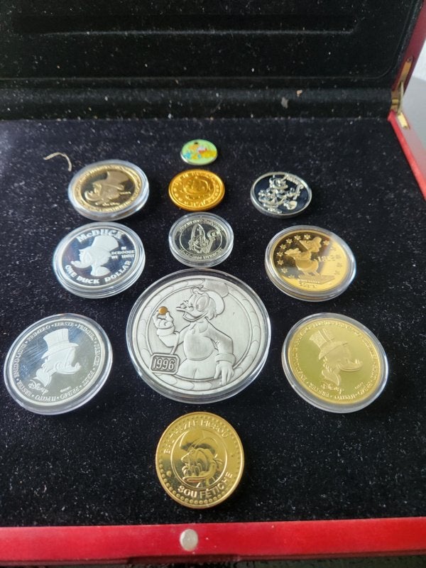 Walt Disney Dagobert Duck Zeldzame Munten Collectie 11 Stuks, Verzamelen, Ophalen, Donald Duck, Zo goed als nieuw, Overige typen