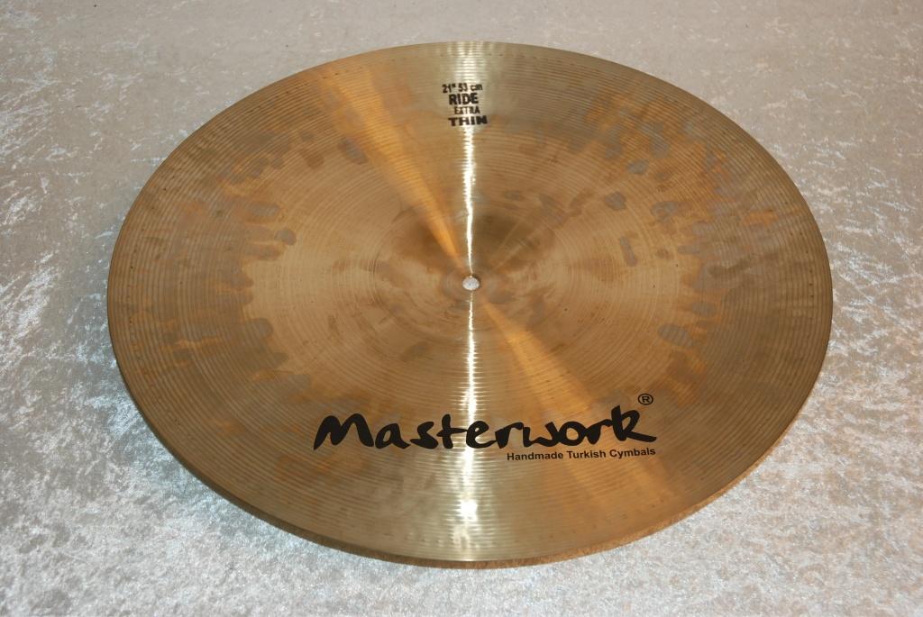 Masterwork Custom extra thin Ride bekken 2447gr 21 inch, Gebruikt, ., Drums of Percussie, Ophalen of Verzenden