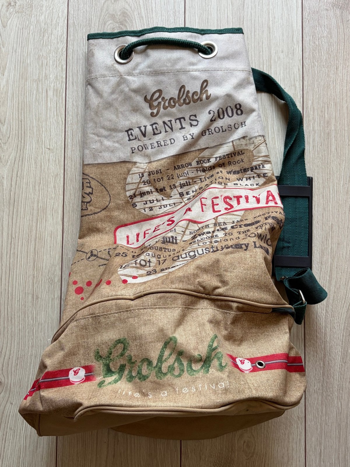 Grolsch Festival Tas Limited Edition 2008, Ophalen of Verzenden, Nieuw, Beige, Overige typen