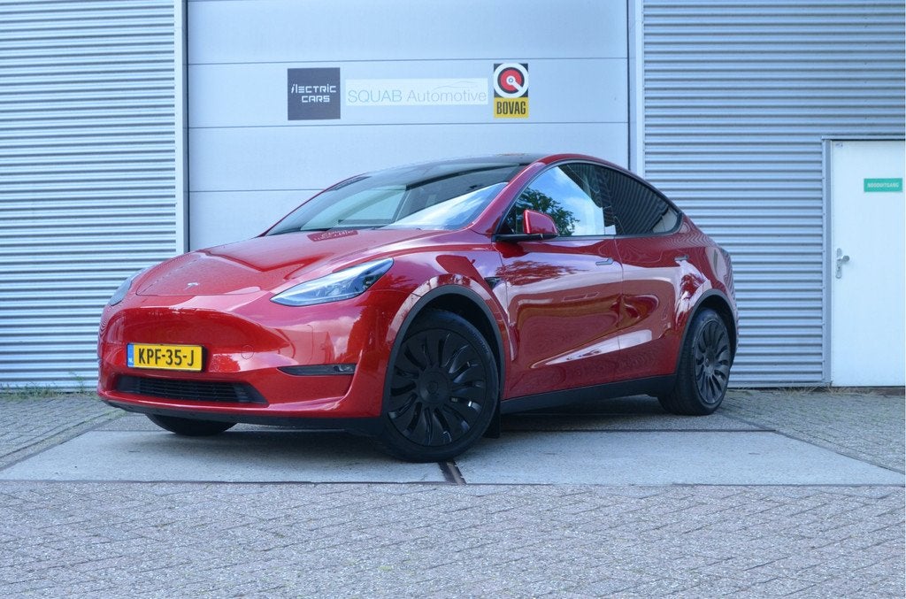 Tesla Model Y Long Range AWD 75 kWh Trekhaak (1.600kg) AutoP, Auto's, Tesla, Automaat, 12 maanden, Gebruikt, Zwart