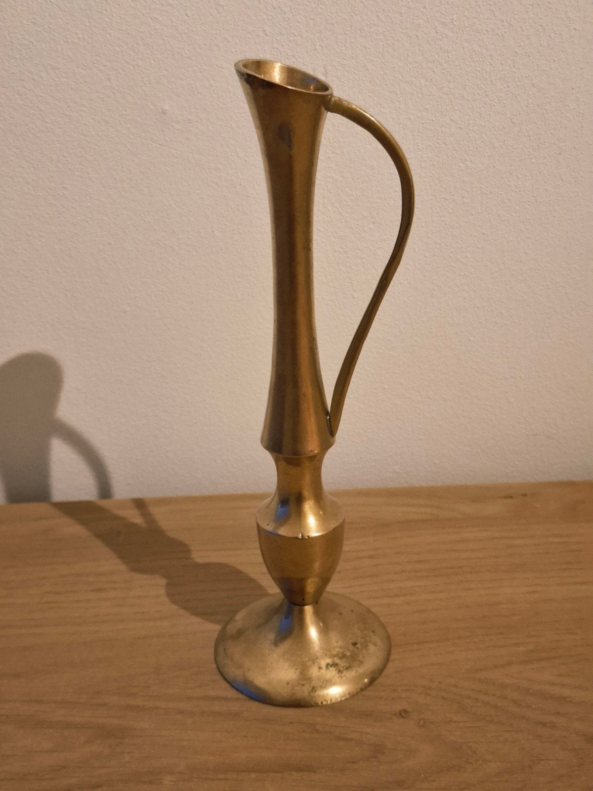 Vintage messing siervaasje decoratief mid century stijl, Ophalen of Verzenden