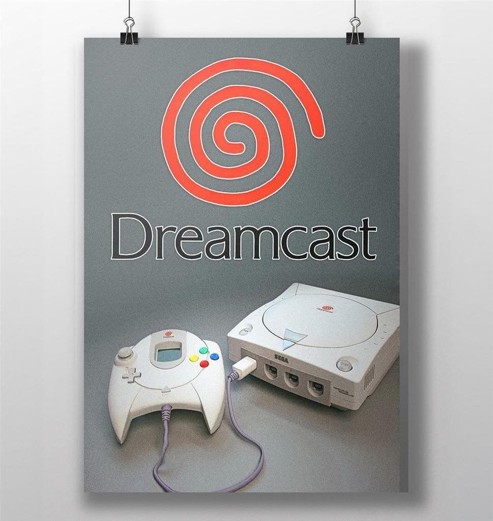 SEGA Dreamcast console Poster, Verzenden, Nieuw, A1 t/m A3, Film en Tv
