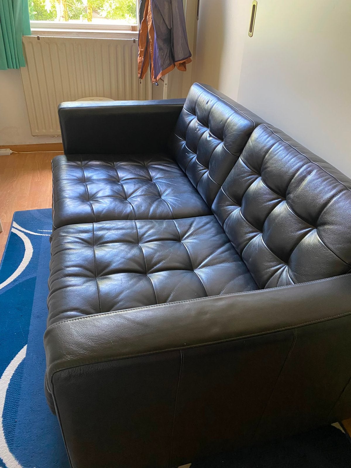 IKEA Bank LANDSKRONA 2-zits bank, Grann/Bomstad zwart, Ophalen, Zwart, 150 tot 200 cm, Tweepersoons