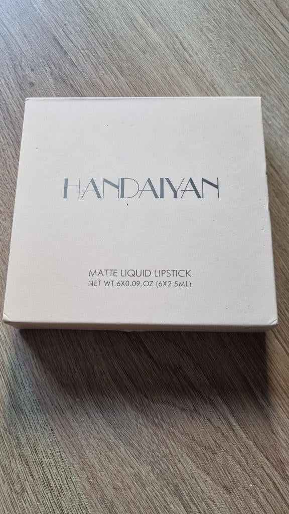 Handaiyan matte liquid lipstick set van 6, Nieuw, Ophalen of Verzenden, Make-up, Overige kleuren