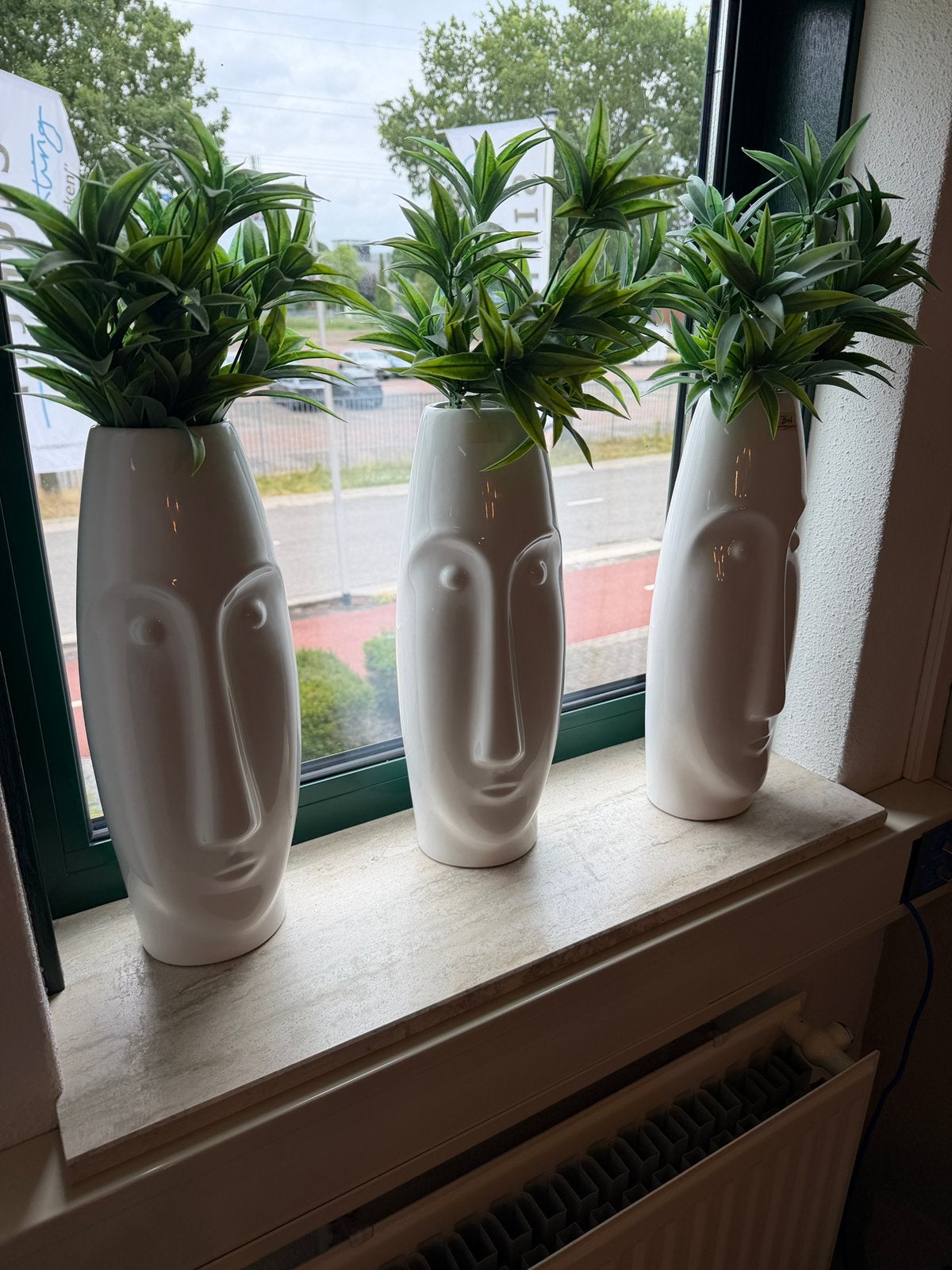 Sale 3 keramieken vazen merk Bob, Ophalen, Wit