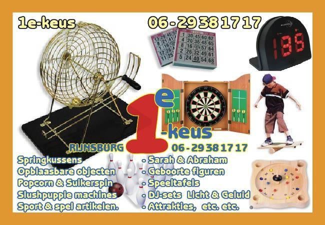 BINGOMOLEN compleet, goedkoop huren BINGO!, Hobby en Vrije tijd, Feestartikelen | Verhuur, Zo goed als nieuw, Overige, Ophalen