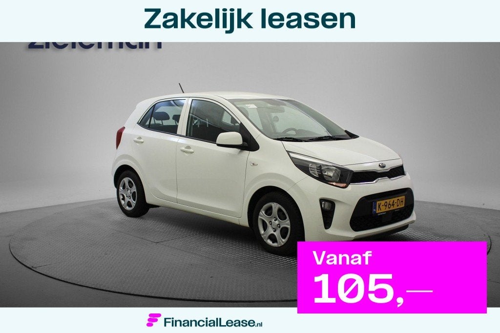 Kia Picanto 1.0 DPI ComfortLine 5 Deurs - Airco, Cruise, Voorwielaandrijving, Gebruikt, Met garantie (alle), Wit