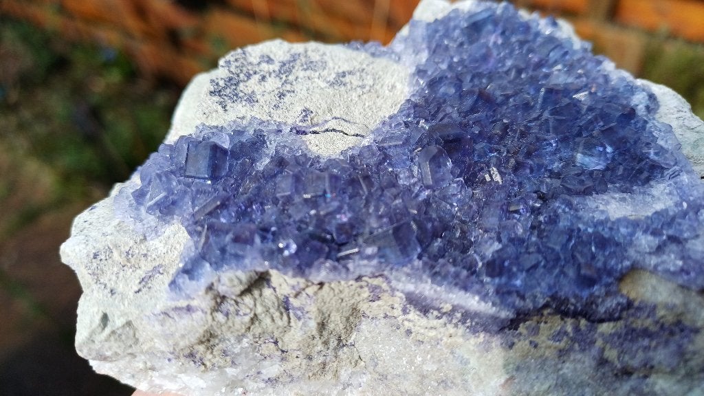 mrt01 Fluoriet La Viesca mijn, La Collada, Asturië Spanje, Ophalen of Verzenden, Mineraal