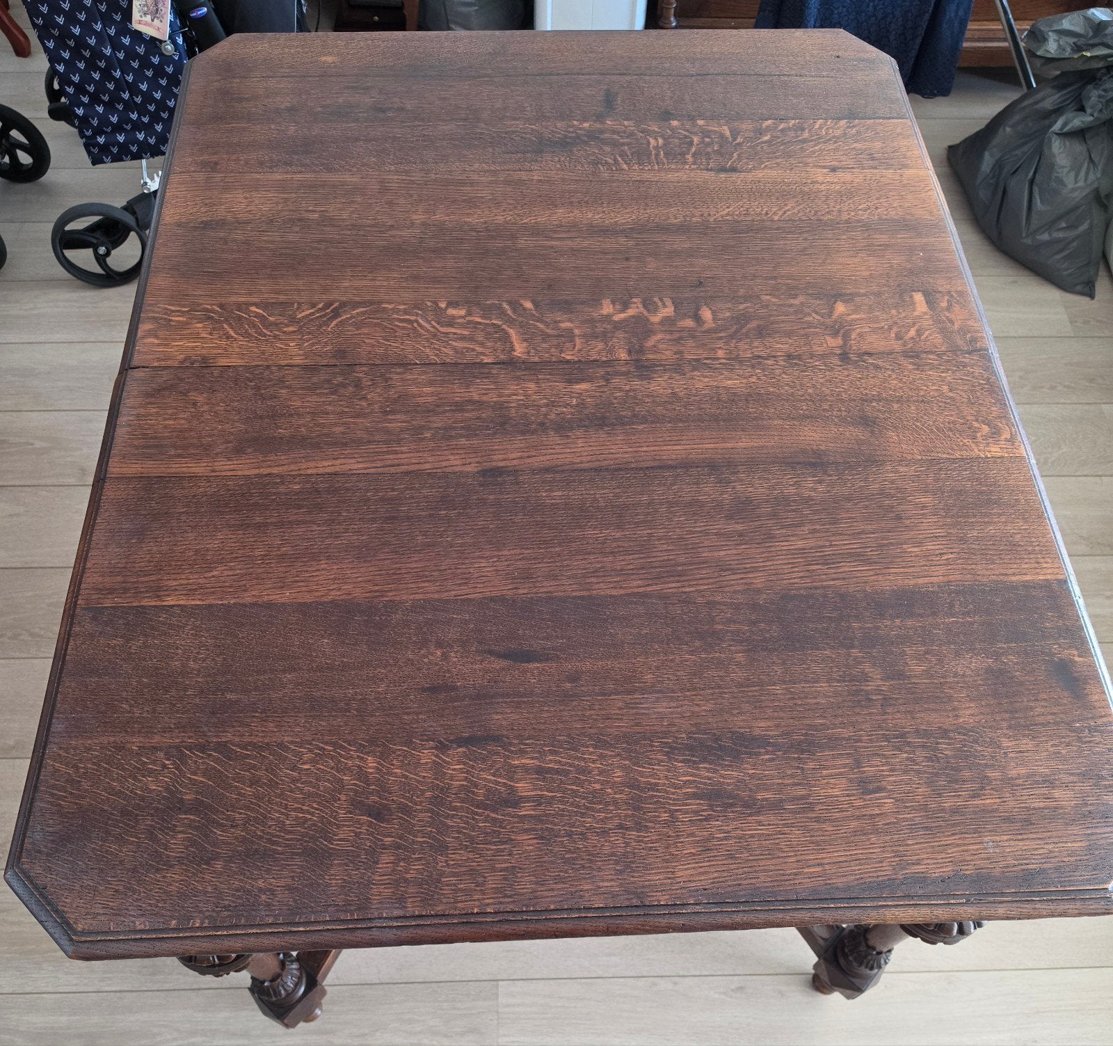 Mechelse antieke eettafel, Ophalen, Gebruikt, 100 tot 150 cm, 50 tot 100 cm
