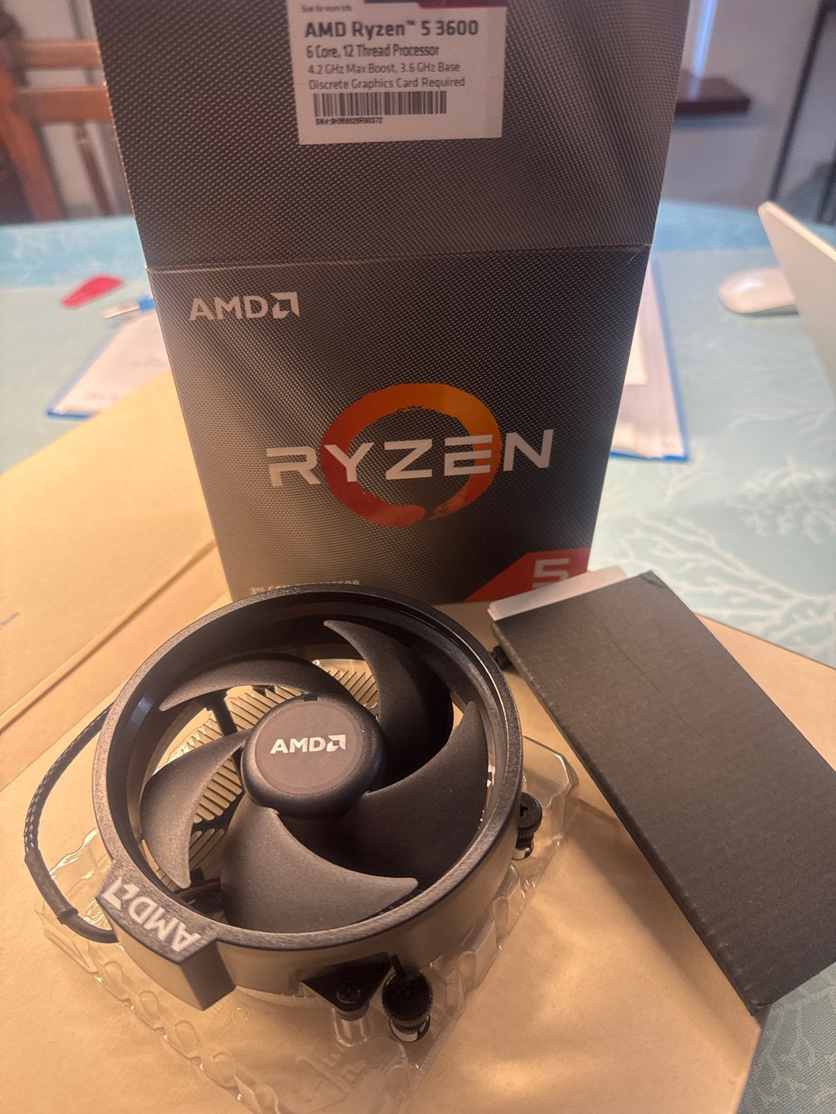 AMD Ryzen 5 3600 Processor met Koeler - Zo goed als nieuw, Ophalen of Verzenden, Nieuw, 6-core, 3 tot 4 Ghz