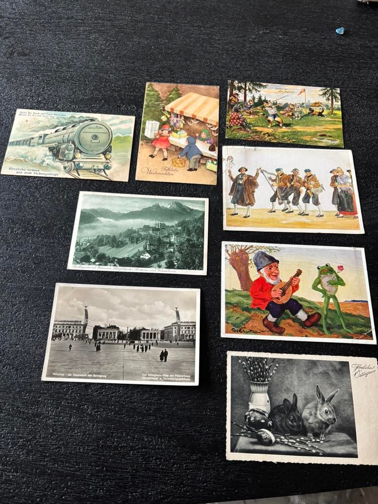 Ansichtkaarten Postzegels Deutches Reich Nazi duitsland, Postzegels en Munten, Ophalen of Verzenden, Gestempeld