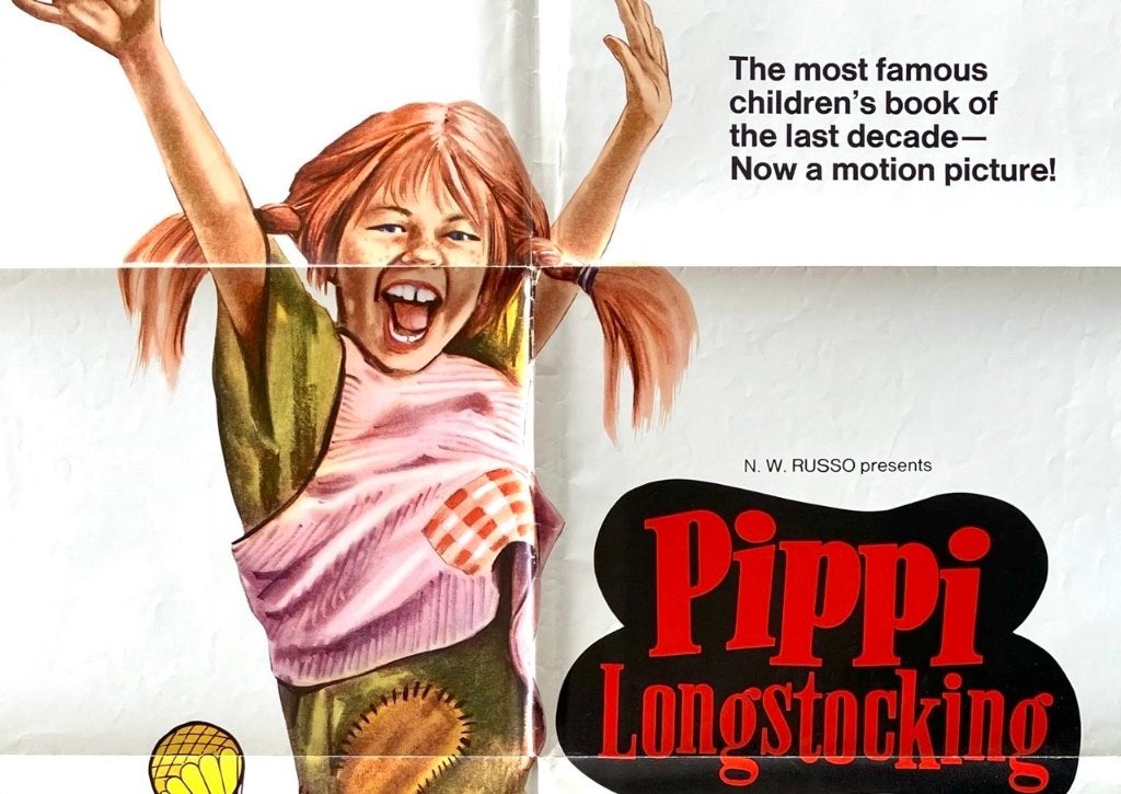 Pippi Langkous (1969) - Originele filmposter, Verzamelen, Verzenden, A1 t/m A3, Film en Tv, Rechthoekig Staand