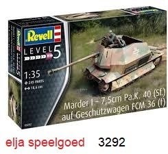 Modelbouw Revell 1:35 Marder Pa K 40 Tank 3292 245 delen, Hobby en Vrije tijd, Tank, Nieuw, Ophalen of Verzenden, 1:32 tot 1:50