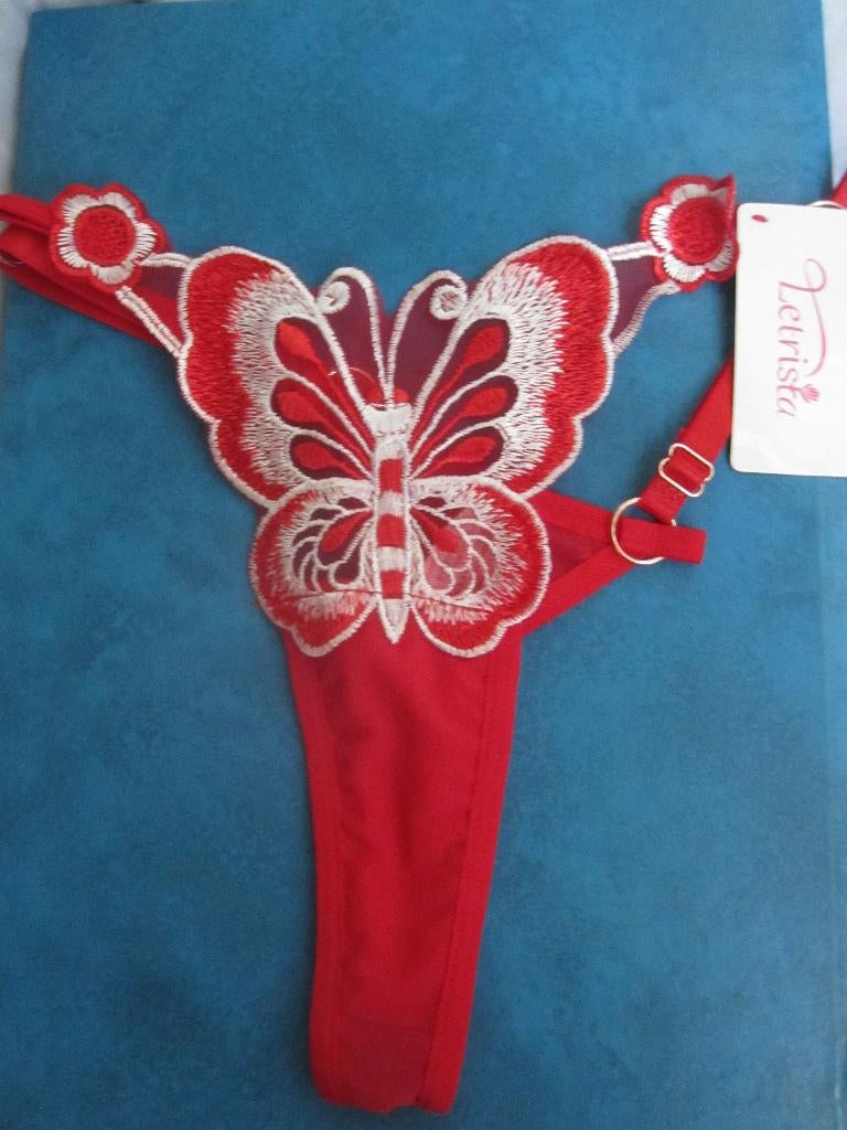 Sexy string met vlinder rood (NIEUW), Kleding | Dames, Onbekend, Ophalen of Verzenden, Rood, String