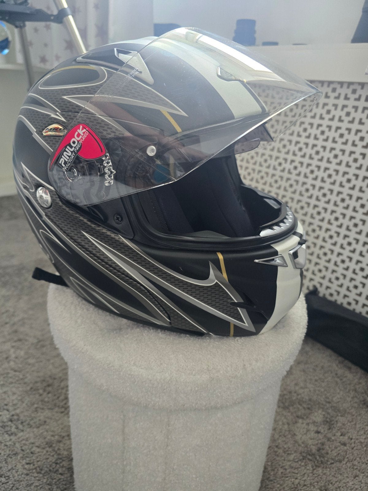 G-MAC Integraalhelm - Zwart/Wit/Goud - Maat XS, XS, Integraalhelm, Tweedehands, Ophalen
