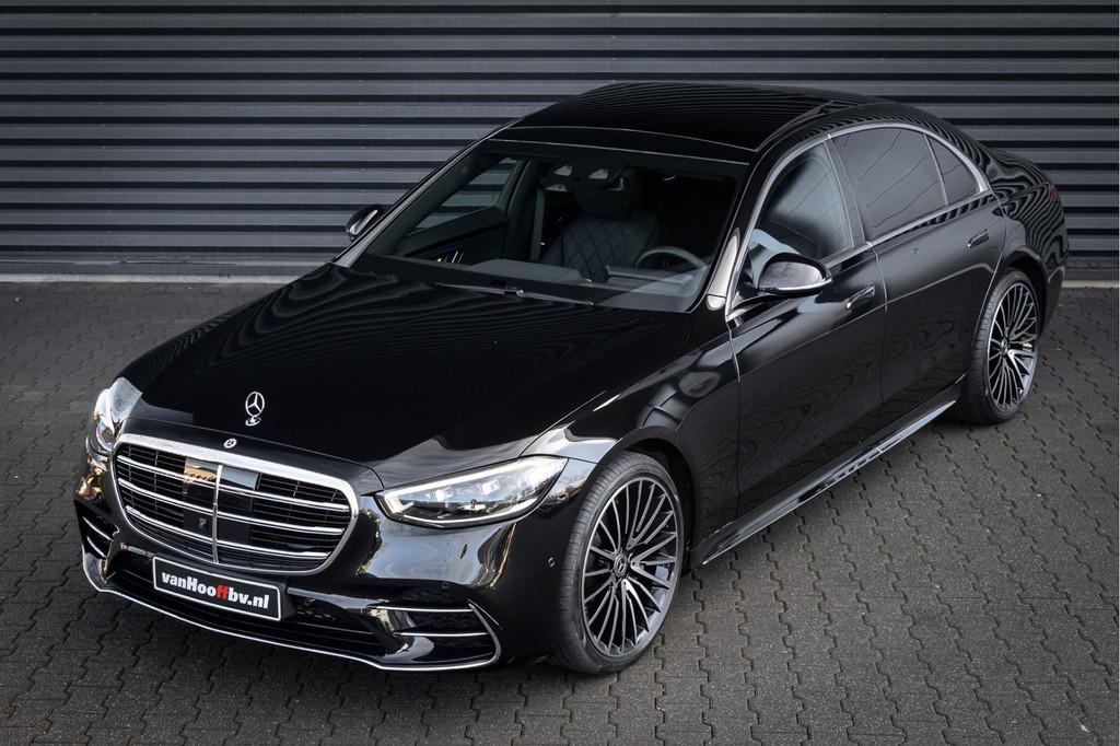 Mercedes-Benz S-Klasse 450d 4MATIC Lang AMG Line Chauffeursp, Automaat, Gebruikt, Zwart, 368 pk