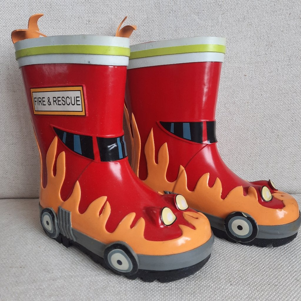 Regenlaarsjes rood brandweer maat 21 - nieuw, Jongen of Meisje, Nieuw, Ophalen of Verzenden, Laarzen