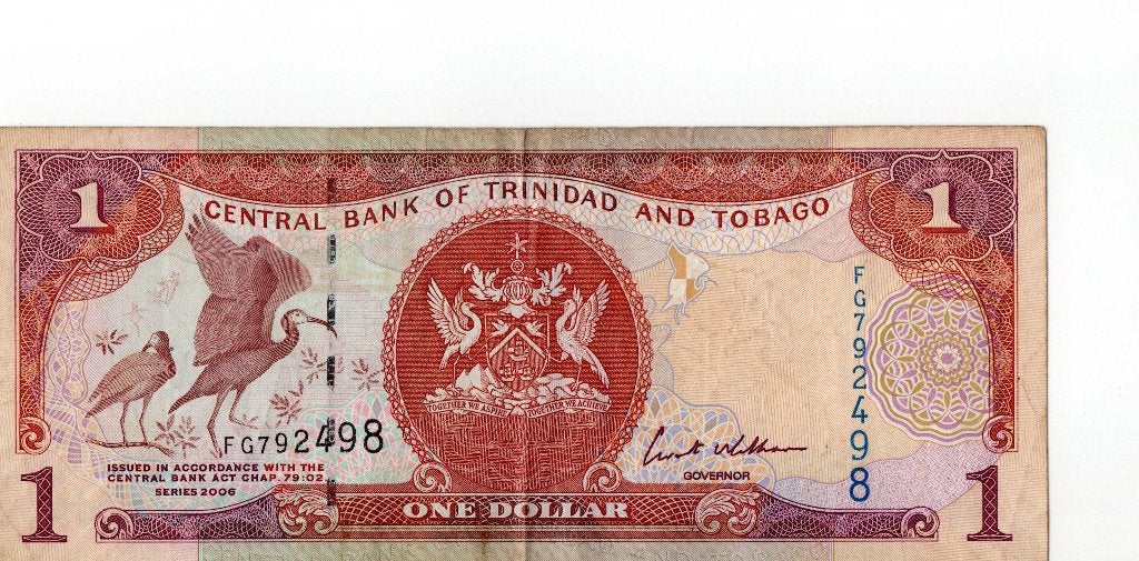 Trinidad en Tobago 1 Dollar biljet (2006), Verzenden, Midden-Amerika, Los biljet