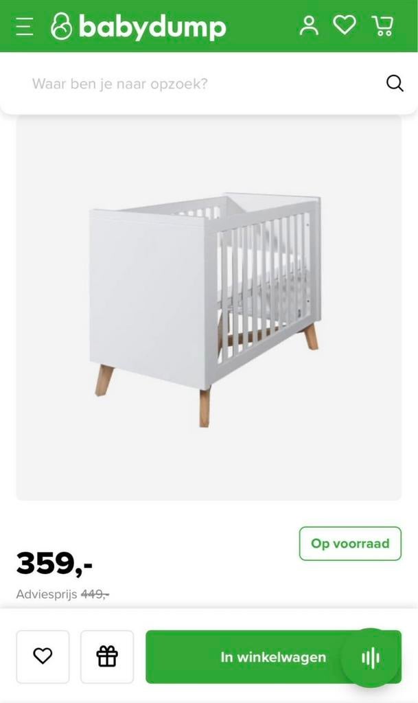 Ledikan 60x120 inclusief aerosleep matras em wandrek, Ophalen of Verzenden, Zo goed als nieuw