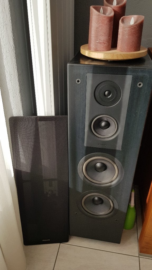 philips speakers, Audio, Tv en Foto, Ophalen, Gebruikt, 60 tot 120 watt, Vloerstaande luidspreker