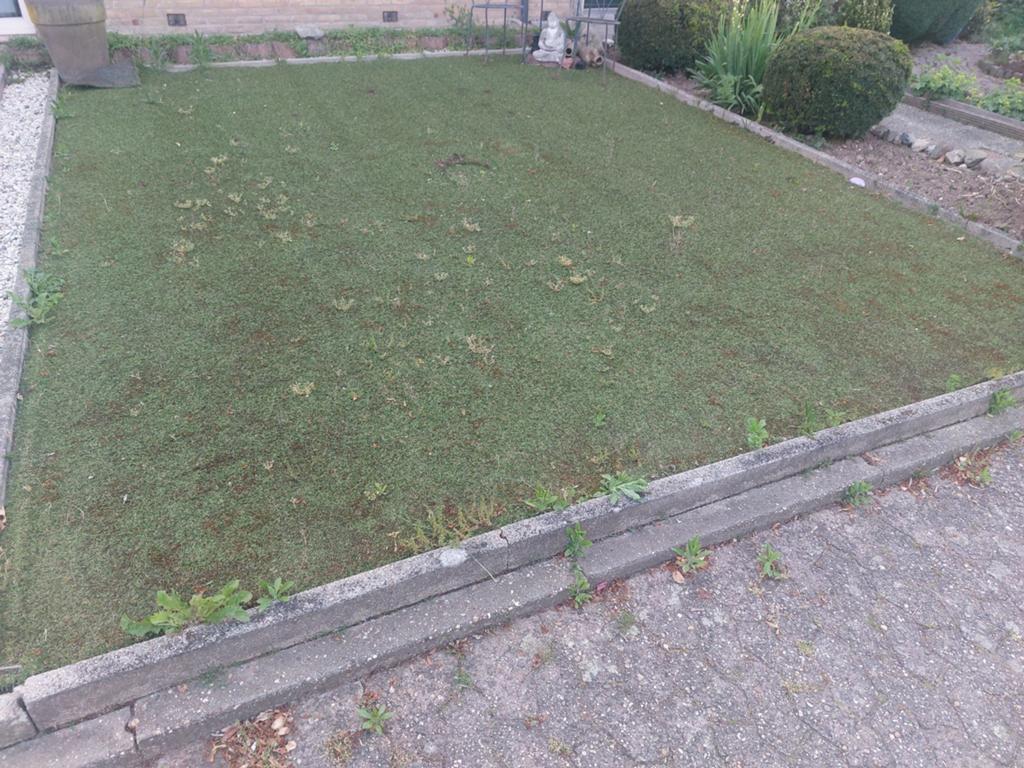 Kunstgras goede kwaliteit, 20m², onderhoud nodig., Tuin en Terras, Ophalen, Gebruikt, 10 tot 20 m², Kunstgras