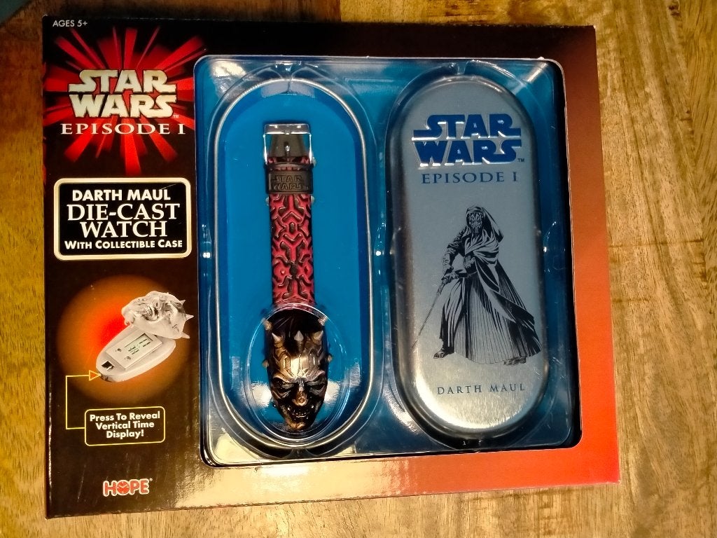 Star Wars Episode 1 Darth Maul Die-cast watch horloge Hope, Ophalen of Verzenden, Zo goed als nieuw, Overige typen