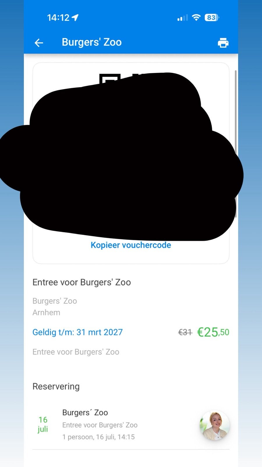 Kaartje burgers zoo, Ophalen of Verzenden, Zo goed als nieuw