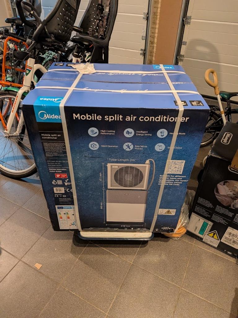 MIDEA PortaSplit mobiele split airco 12000 BTU/h 3,5 kW, Ophalen, Mobiele airco, 100 m³ of groter, 3 snelheden of meer