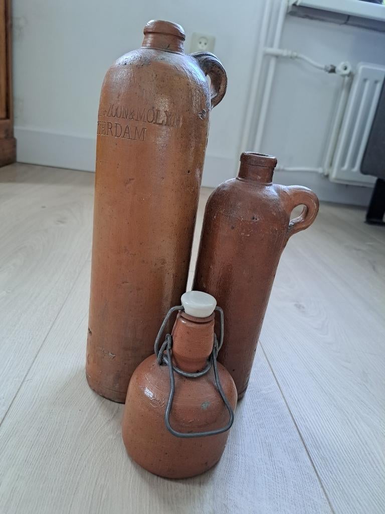 Set van 3 oude kruiken, Ophalen of Verzenden