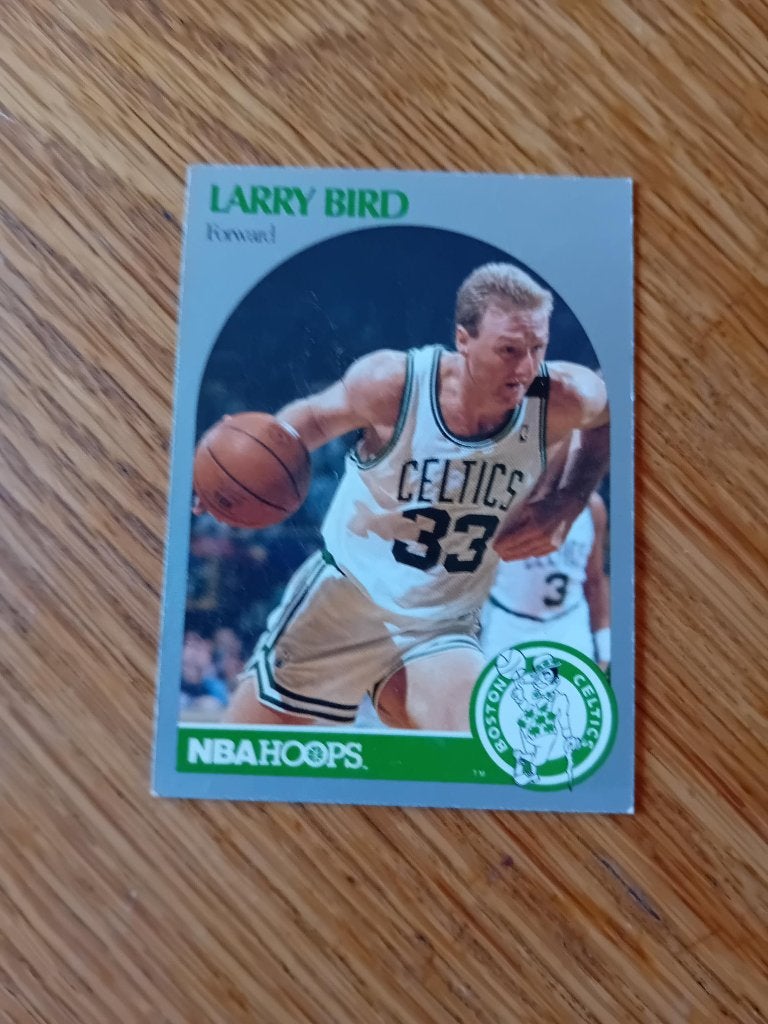 Basketbal kaartje NBA 1990 Larry Bird, Ophalen of Verzenden, Zo goed als nieuw, Buitenlandse clubs, Poster, Plaatje of Sticker