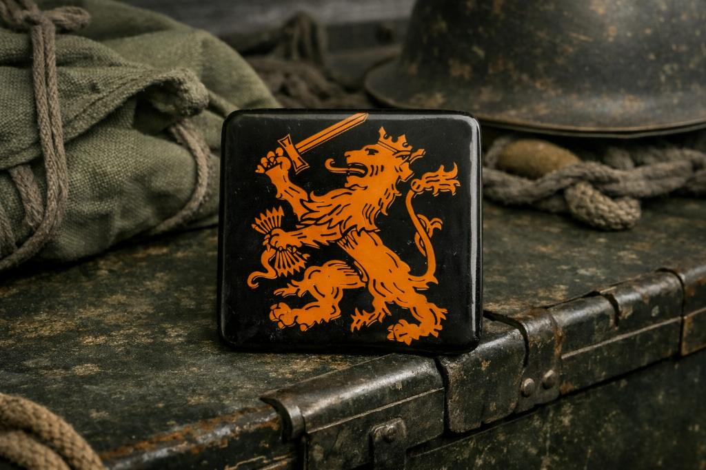 Defensie leeuw  magneet - RJ Army, Ophalen of Verzenden, Landmacht, Nederland, Embleem of Badge