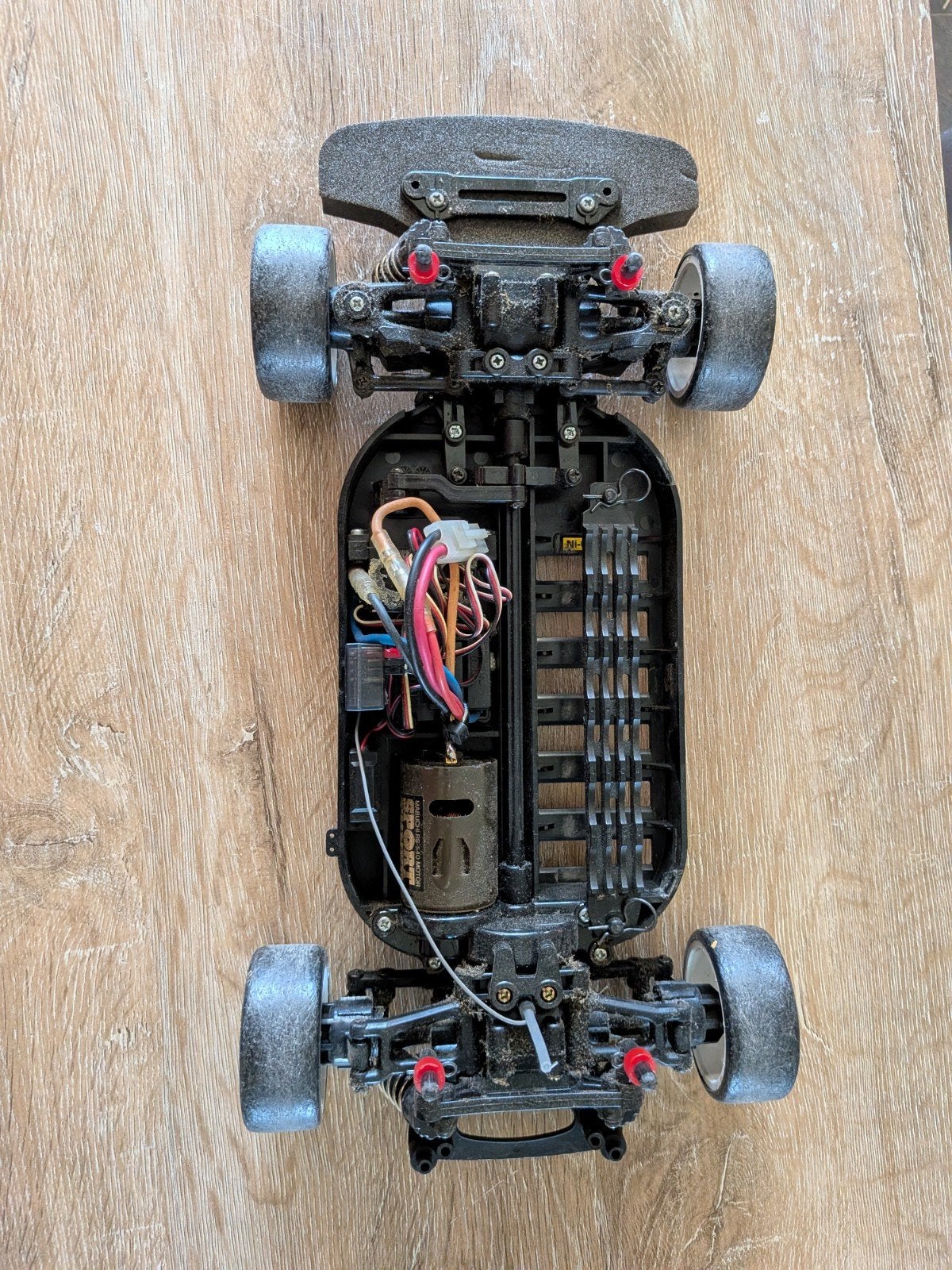 Tamiya TT-01 RC Auto met reserve onderdelen en accessoires, Gebruikt, Auto, Groter dan 1:32, Ophalen of Verzenden
