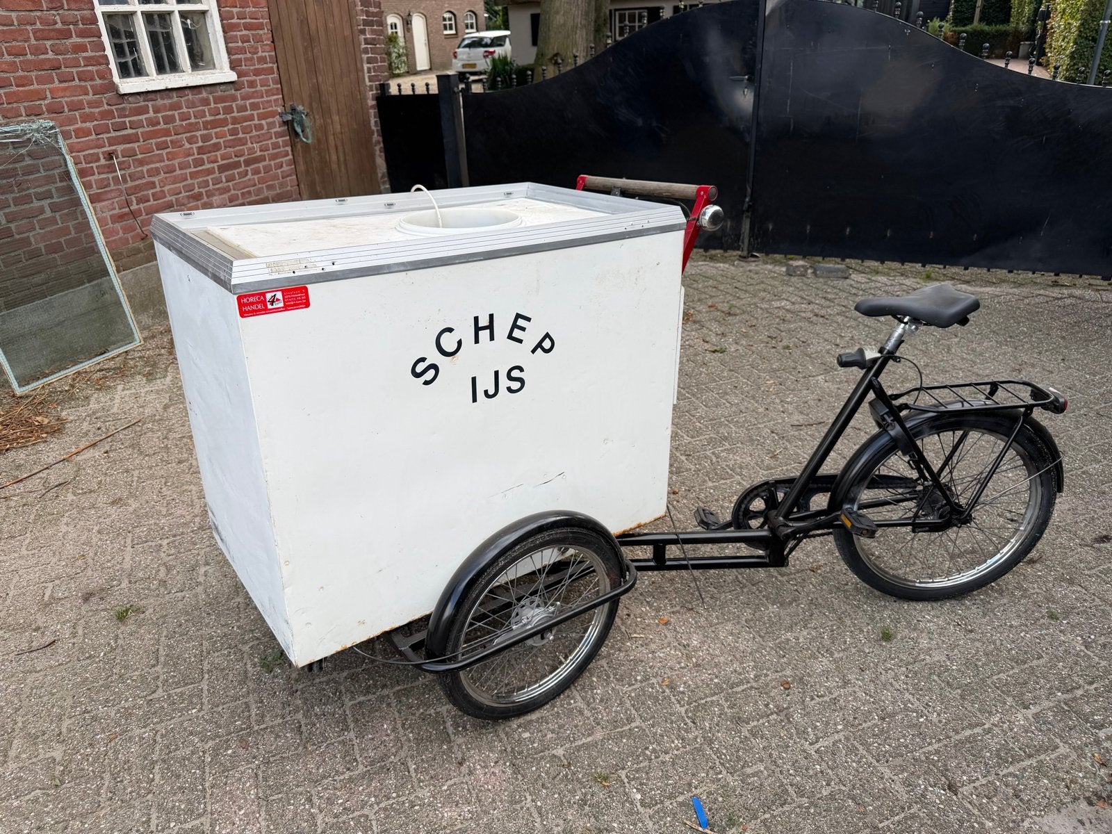 Schepijscokar - Bakfiets voor ijsverkoop, Terugtraprem, Gebruikt, Goederen, Ophalen