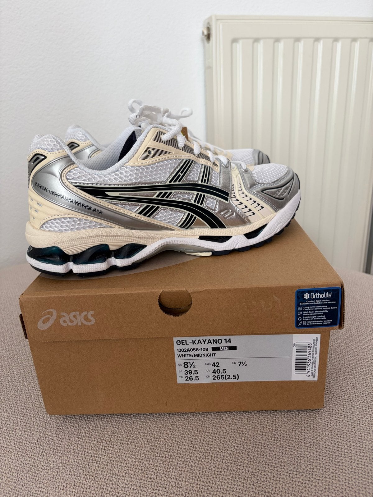 ASICS GEL-KAYANO 14 Sneakers - Nieuw in doos, Ophalen of Verzenden, Nieuw, Wit, Sneakers of Gympen