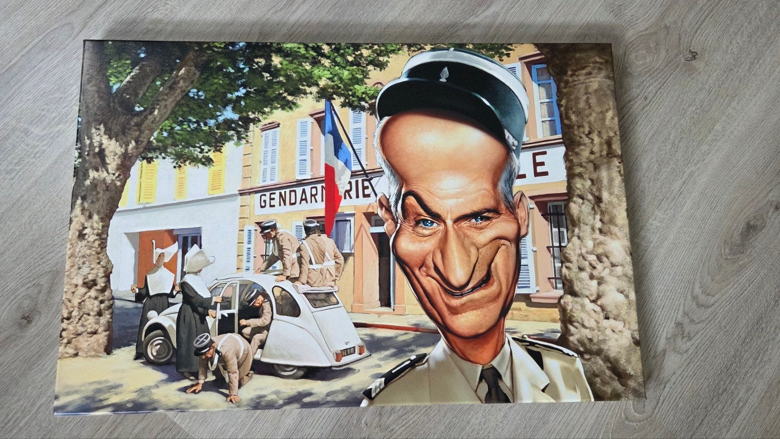 Louis de Funés, Ophalen, Schilderij