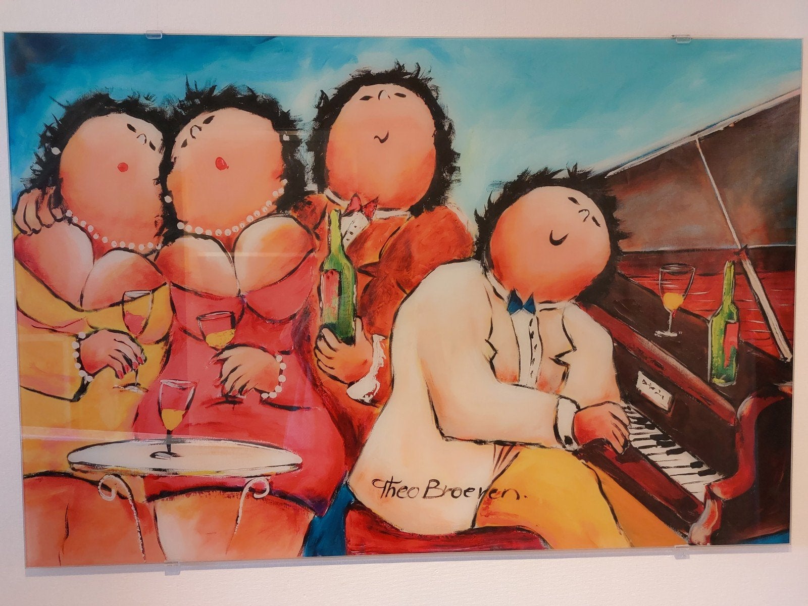 schilderij op glas Theo Broeren, Ophalen