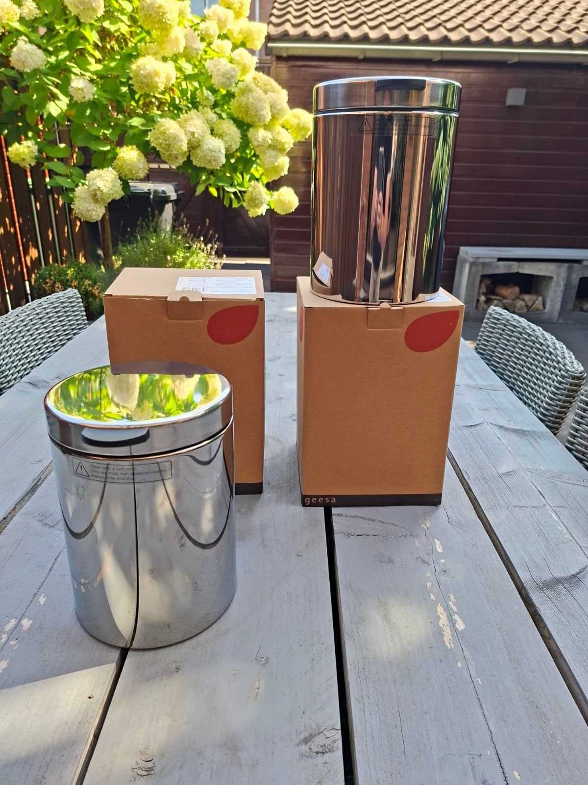 Geesa wandafval emmer, Ophalen, Nieuw, Chroom, Overige typen
