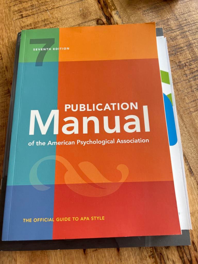 Publication Manual 7th editie - APA Style, Boeken, Ophalen, Gamma, Gelezen, WO