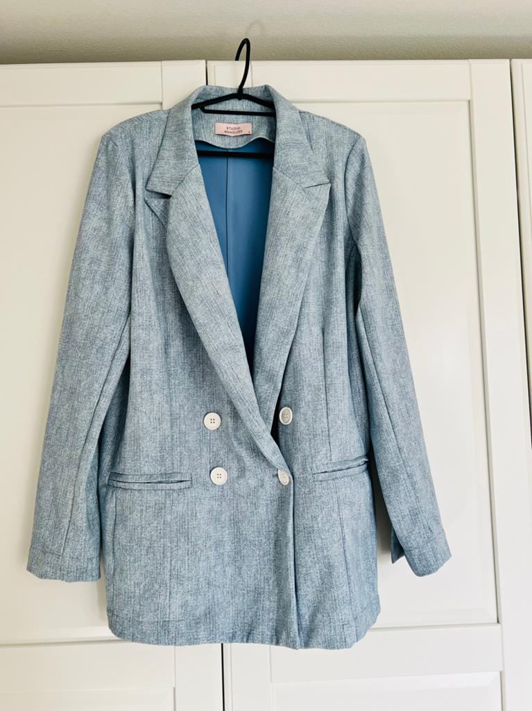 Studio anneloes blossom denim blazer S / M travelsrotof, Maat 38/40 (M), Overige kleuren, Ophalen of Verzenden, Zo goed als nieuw
