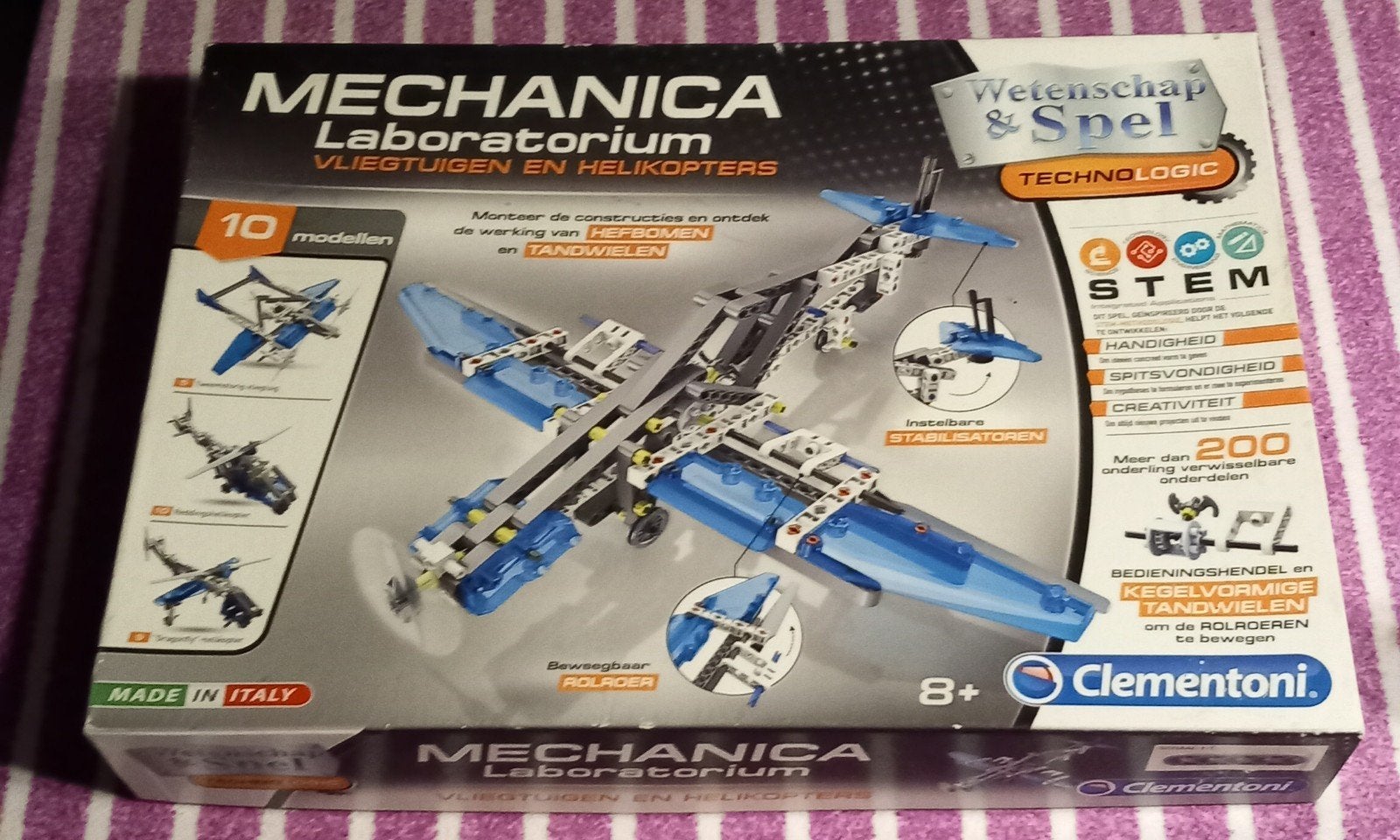 Clementoni Mechanica Laboratorium Vliegtuigen & Helikopters, Ophalen of Verzenden, Gebruikt, Bouwen