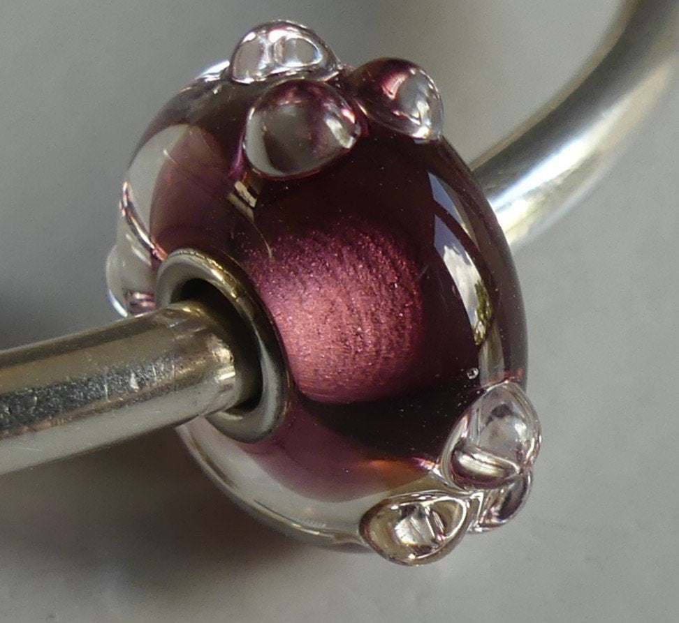 Trollbeads PAARSE BLOEMKNOP  **NIEUW**, -, Verzenden, -, Nieuw